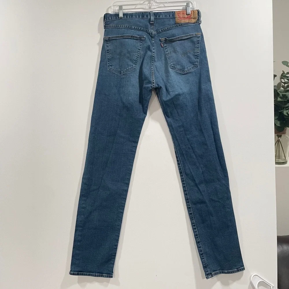 Levis 501 Original Fit Mens Blue Straight Leg‎ Button Fly Jeans W32 L36 (33.5)
